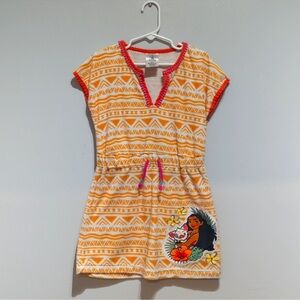 Disney Orange and Pink Moana swim cover up
